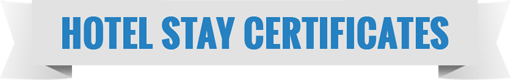 hotel stay certificates
